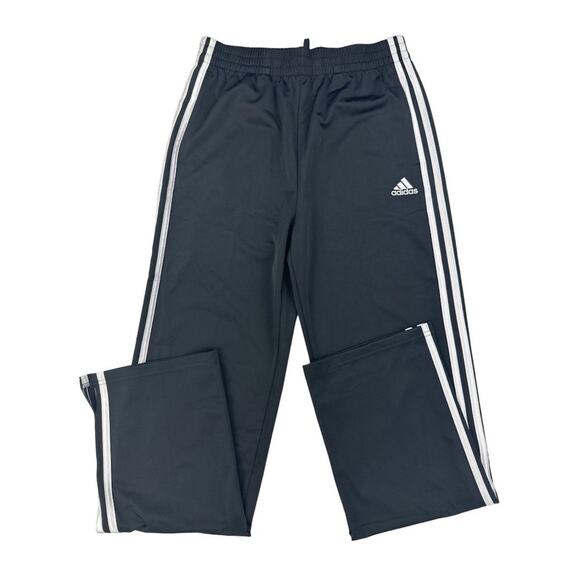 Adidas - Essentials Warm Up Open Hem 3 Stripes Track Pants in Black & White - Picture 1 of 3